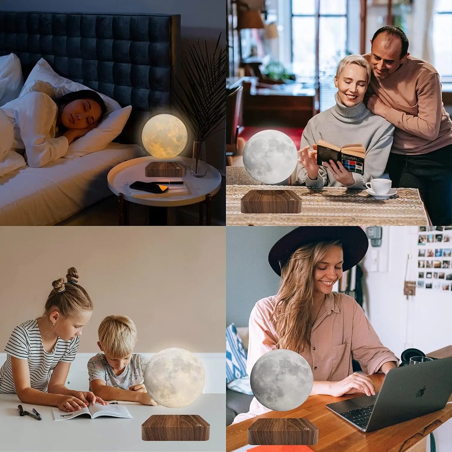 Levitating Moon Magnetic Night Light