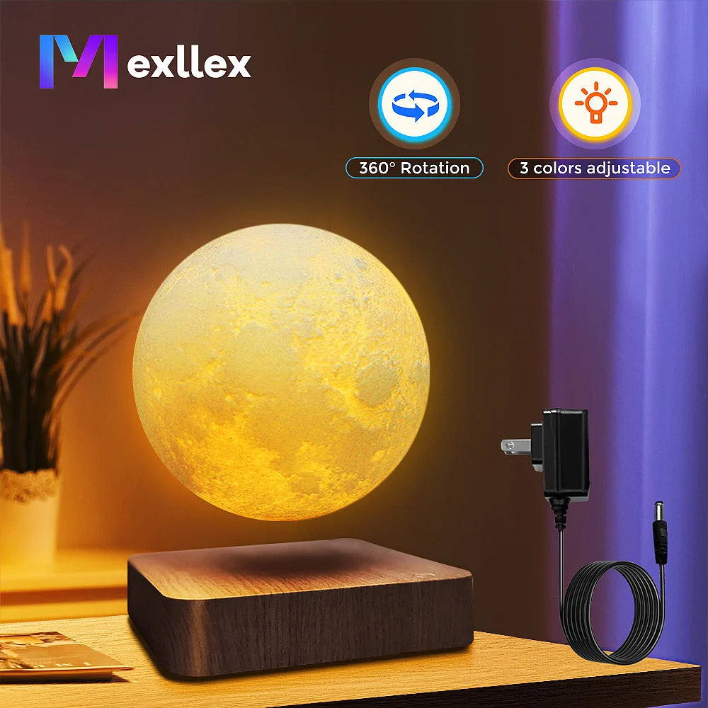Levitating Moon Magnetic Night Light